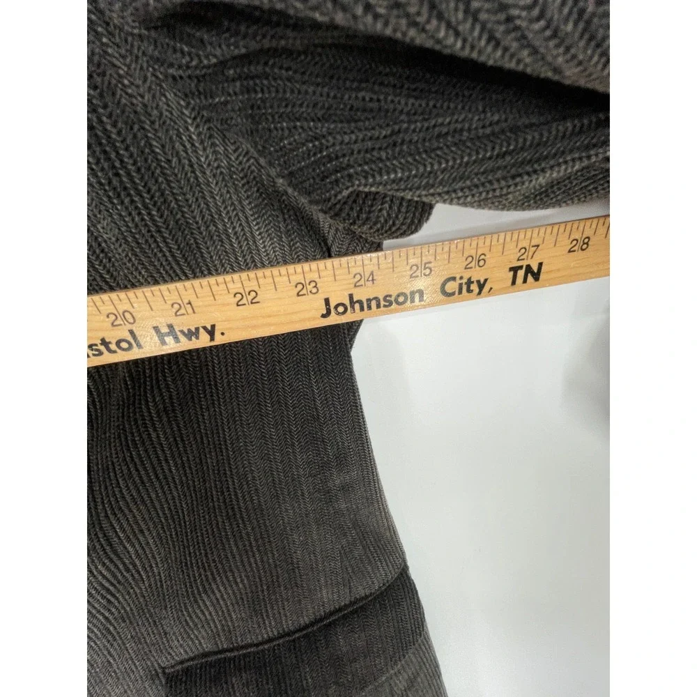 Chaps Mens Blazer 46L Sport Coat Grey Corduroy Herringbone Texture Preppy